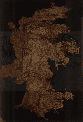 Фрагмент ткани с вышивкой раскопок Монголо-Тибетской экспедиции