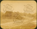 Q.164 - 18 Козельский уезд. Место границы уезда с мостом и бревенчатым домом - известное место для поднесения хлеба-соли. Снимок Гольдберга, май 1887  года. 