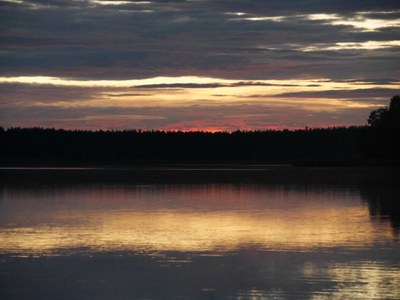 Закат на Сяберском озере